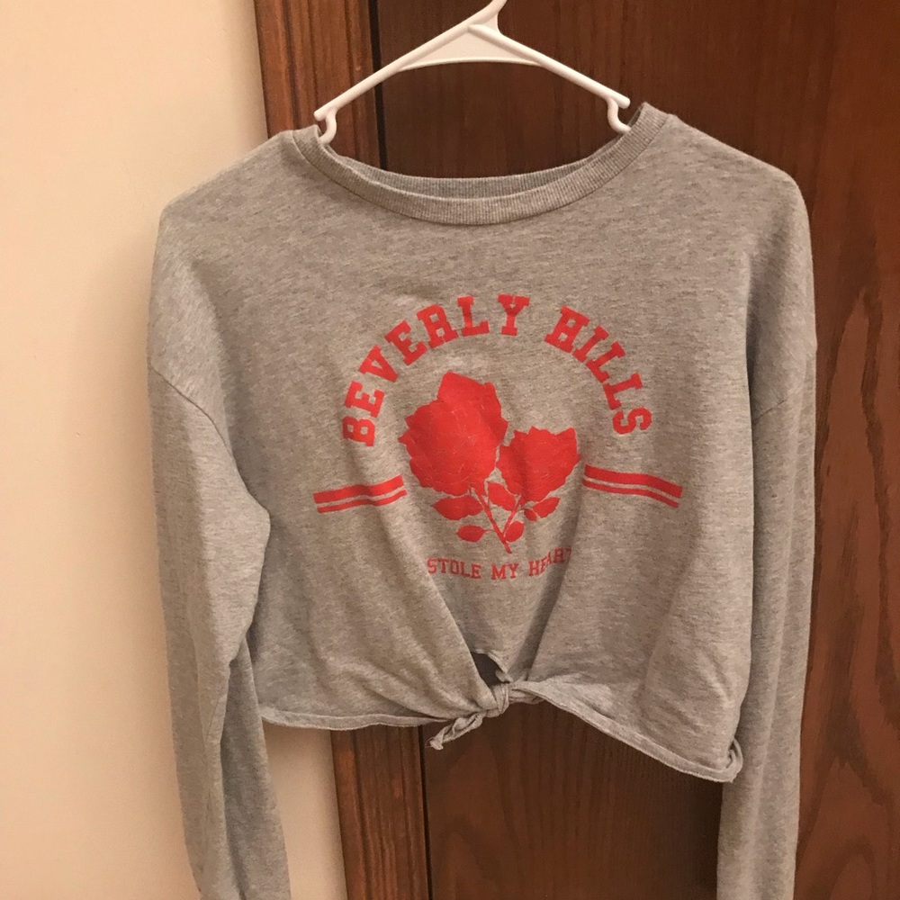 DIVIDED crop top long-sleeve shirt